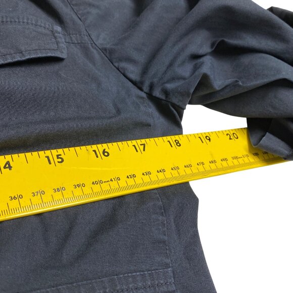 Tahari Arthur S Levine Black Long-Sleeve Button-Up Shirt Dress Pockets Y2K 90s - Picture 9 of 10